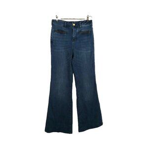 Pilcro And The Letterpress Jeans Women's Size 27 Blue Wide Leg Flare High Rise